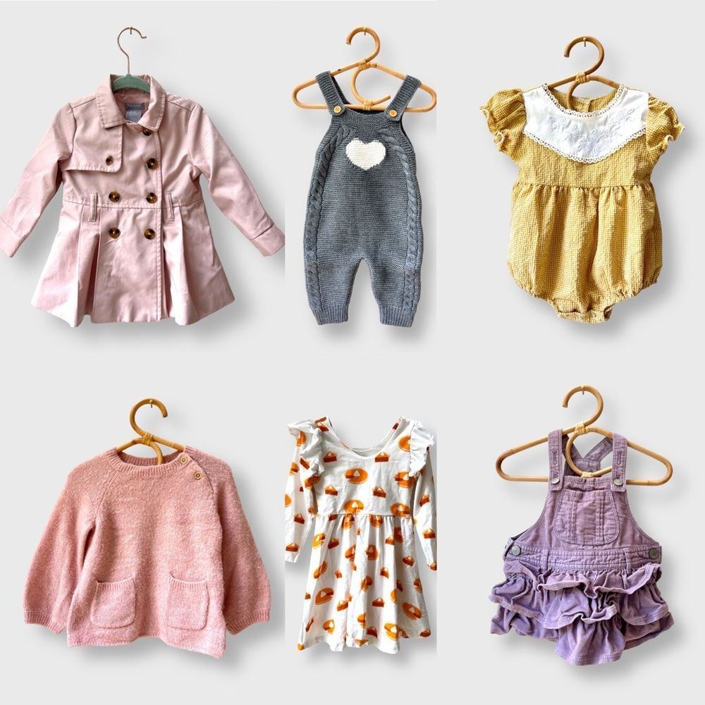 BUNDLE LOT baby toddler girl CLOTHES MIXED brands colors styles you choose size